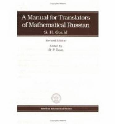 A Manual for Translators of Mathematical Russian 1