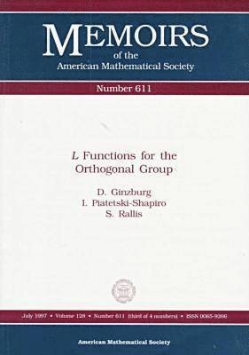 L Functions for the Orthogonal Group, Häftad