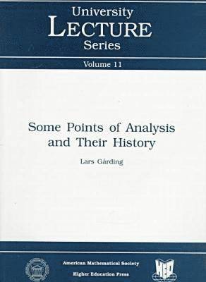 Some Points of Analysis and Their History 1
