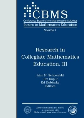 Alan H. Schoenfeld - Research in Collegiate Mathematics Education III, Häftad