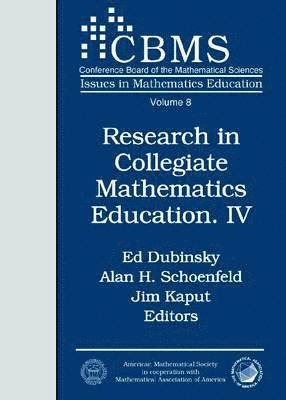 Research in Collegiate Mathematics Education. IV 1