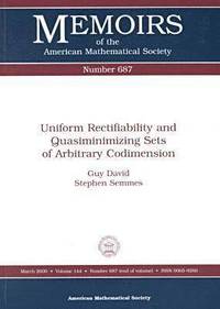 bokomslag Uniform Rectifiability and Quasiminimizing Sets of Arbitrary Codimension