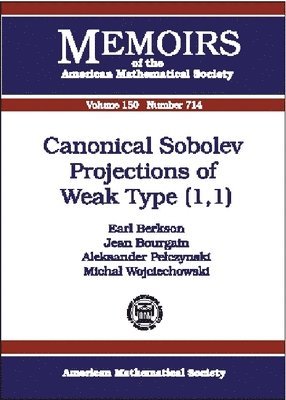 bokomslag Canonical Sobolev Projections of Weak Type (1,1)