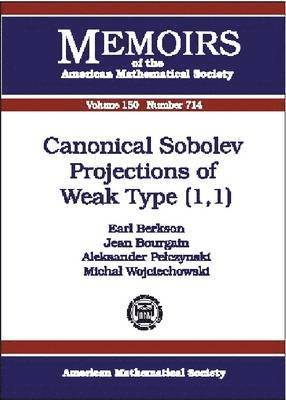 Canonical Sobolev Projections of Weak Type $(1,1)$ 1