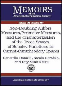 bokomslag Non-Doubling Ahlfors Measures, Perimeter Measures, and the Characterization of the Trace Spaces of Sobolev Functions in Carnot-Caratheodory Spaces
