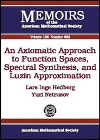 bokomslag An Axiomatic Approach to Function Spaces, Spectral Synthesis, and Luzin Approximation