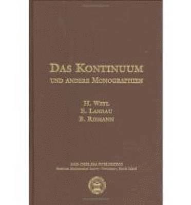 Das Kontinuum und andere Monographien 1