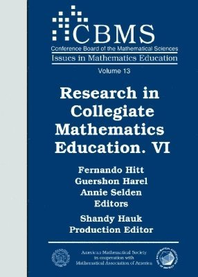 bokomslag Research in Collegiate Mathematics Education VI