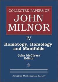 bokomslag Collected Papers of John Milnor, Volume IV
