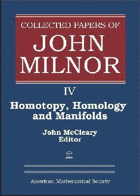 bokomslag Collected Papers of John Milnor, Volume IV