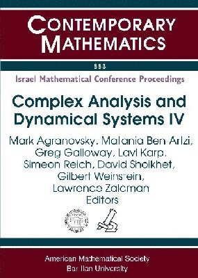 bokomslag Complex Analysis and Dynamical Systems IV