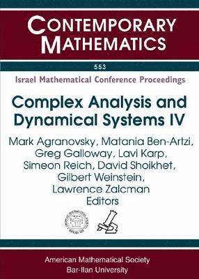 Complex Analysis and Dynamical Systems IV 1
