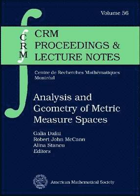 Galia Dafni, Robert John McCann, Alina Stancu - Analysis and Geometry of Metric Measure Spaces, Häftad