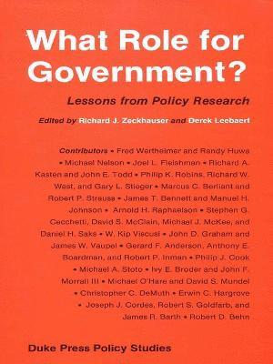 What Role for Government? 1