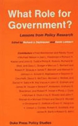 What Role for Government? 1