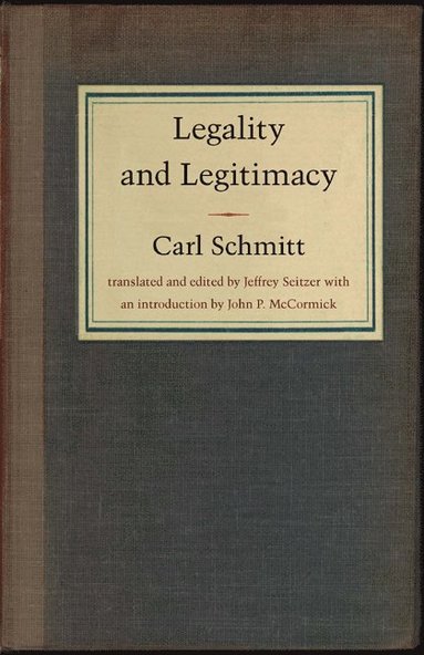 bokomslag Legality and Legitimacy