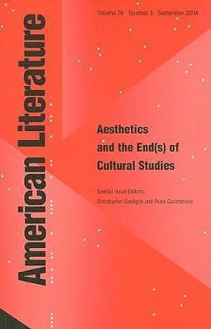 Christopher Castiglia - Aesthetics and the End(s) of American Cultural Studies, Häftad