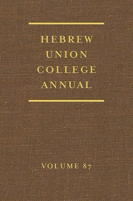 Hebrew Union College Annual