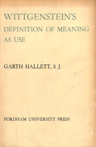 bokomslag Wittgenstein's Definition of Meaning As Use