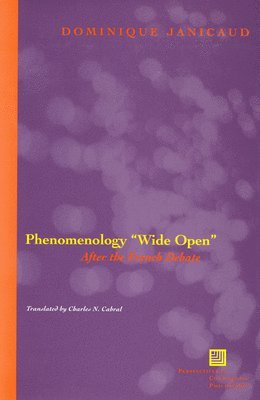 bokomslag Phenomenology "Wide Open"