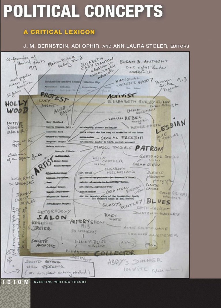 Adi M. Ophir, Ann Laura Stoler, J. M. Bernstein - Political Concepts, Häftad