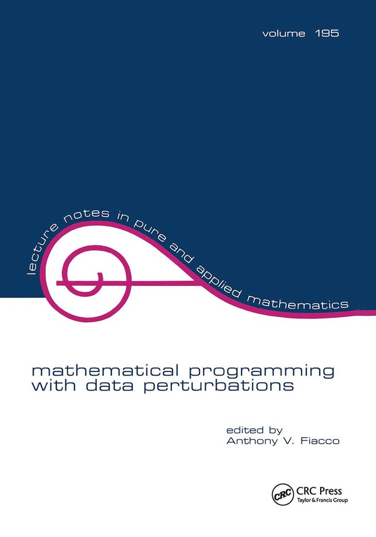 Anthony V. Fiacco - Mathematical Programming with Data Perturbations, Häftad