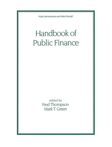 bokomslag Handbook of Public Finance