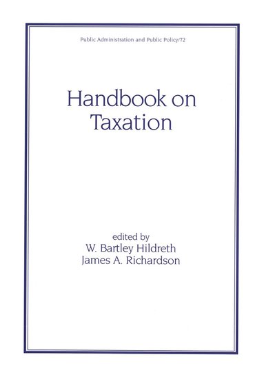 bokomslag Handbook on Taxation