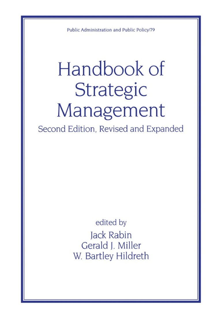 Handbook of Strategic Management 1