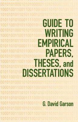 Guide to Writing Empirical Papers, Theses, and Dissertations 1