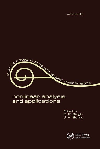 S.P. Singh, J.H. Burry - nonlinear analysis and applications, Häftad