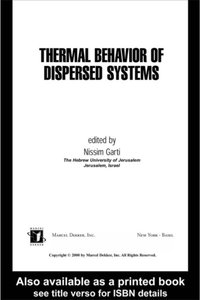 bokomslag Thermal Behavior of Dispersed Systems