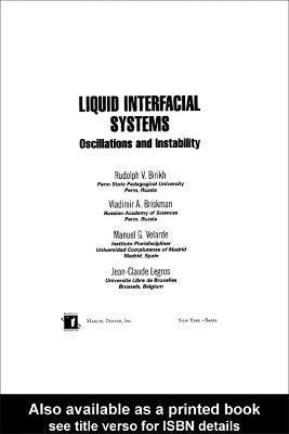 Liquid Interfacial Systems 1