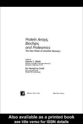 Protein Arrays, Biochips and Proteomics 1