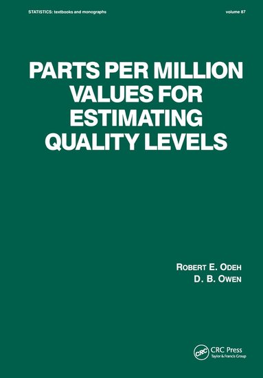 bokomslag Parts per Million Values for Estimating Quality Levels