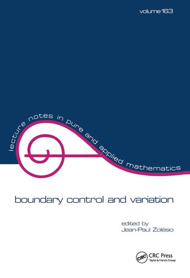 Jean-Paul Zolesio - Boundary Control and Variation, Häftad