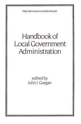 bokomslag Handbook of Local Government Administration