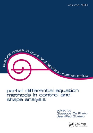 Giuseppe Da Prato, Jean-Paul Zolesio, Da Prato Da Prato, Giuseppe Da Prato, Jean-Paul Zolesio - partial differential equation methods in control and shape analysis, Häftad