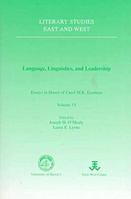 Joseph H. O'Mealy, Laura E. Lyons - Language, Linguistics and Leadership, Häftad