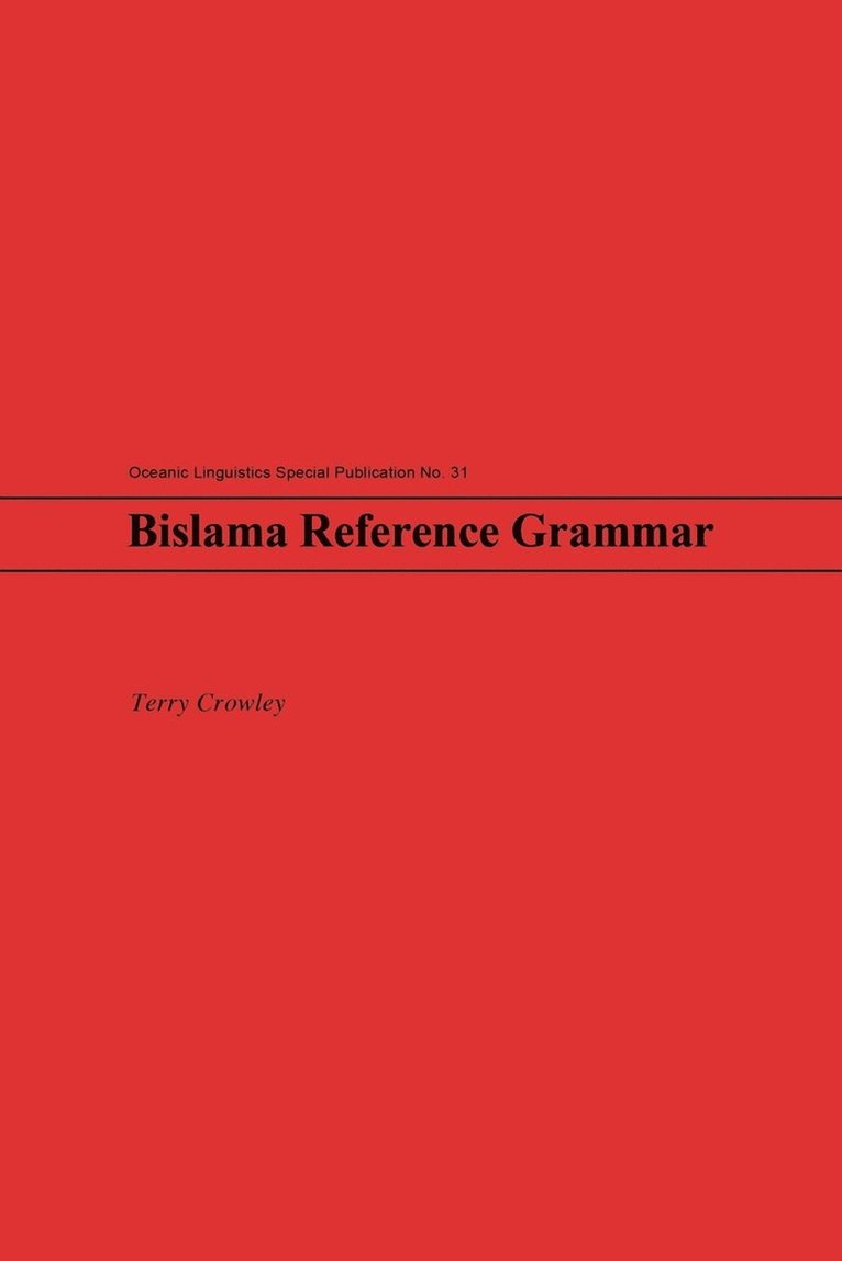 Bislama Reference Grammar 1