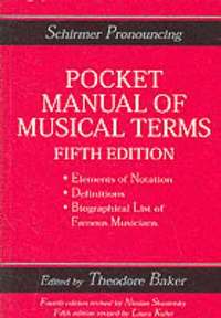 bokomslag Pocket Manual of Musical Terms