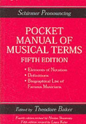 bokomslag Pocket Manual of Musical Terms