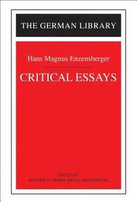 bokomslag Critical Essays: Hans Magnus Enzensberger