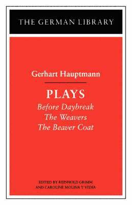 Plays: Gerhart Hauptmann 1