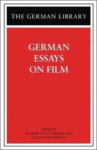 bokomslag German Essays on Film