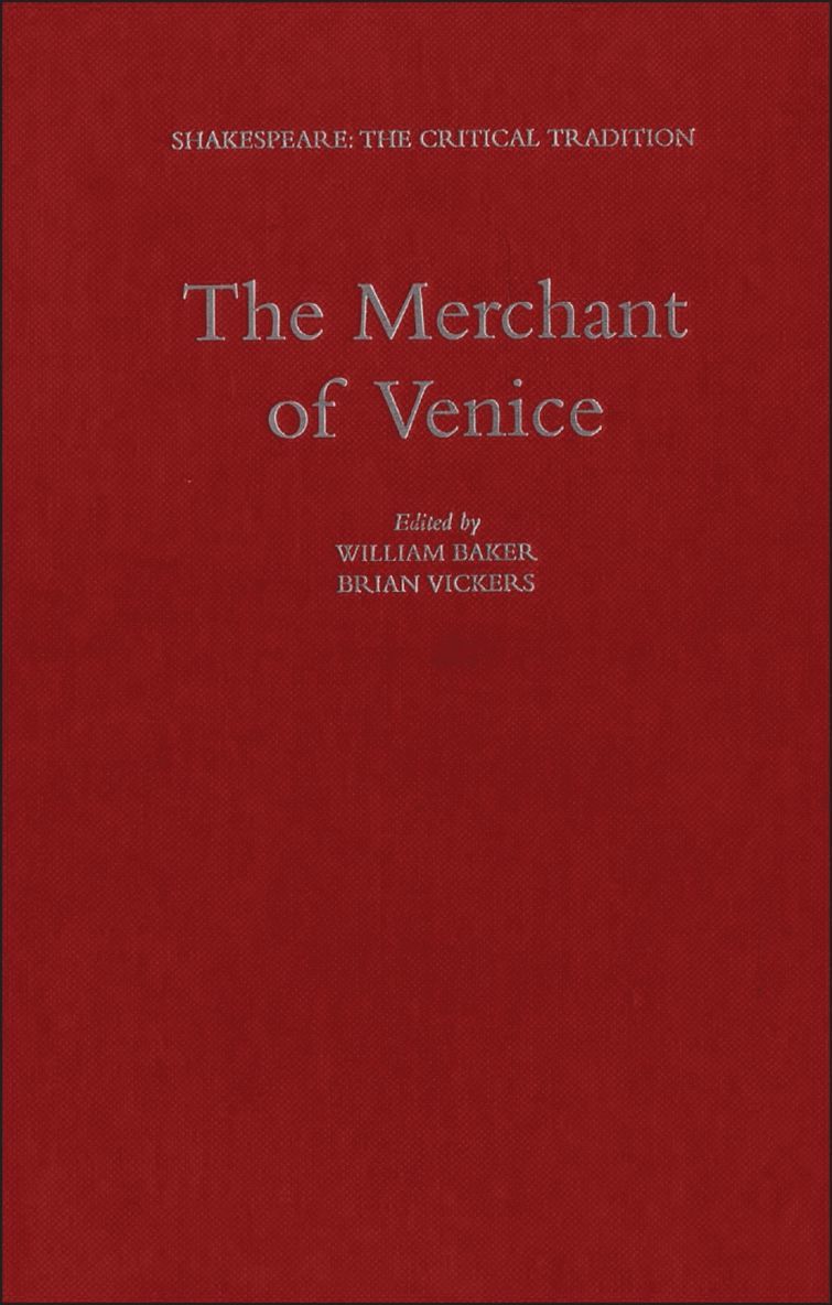 William Baker, Brian Vickers - Merchant of Venice, Inbunden