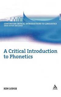 bokomslag Critical Introduction to Phonetics