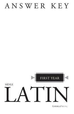 Henle Latin First Year Answer Key 1