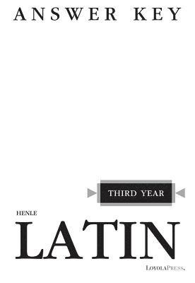 Henle Latin Third Year Answer Key 1