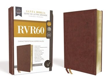 bokomslag Rvr60, Santa Biblia, Serie 50, Letra Grande, Tamaño Manual, Leathersoft, Café, Comfort Print